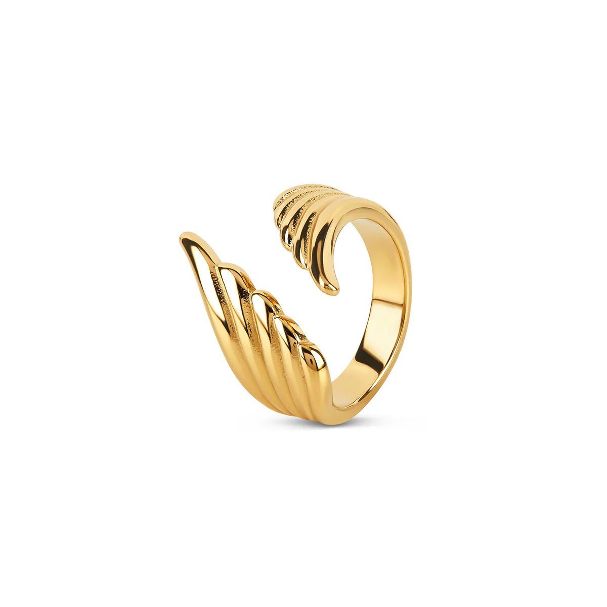 Wings of Freedom Adjustable Ring, 18K Gold Plated