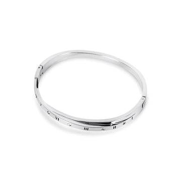 Bracelet with Intertwined Roman Numerals - Silver