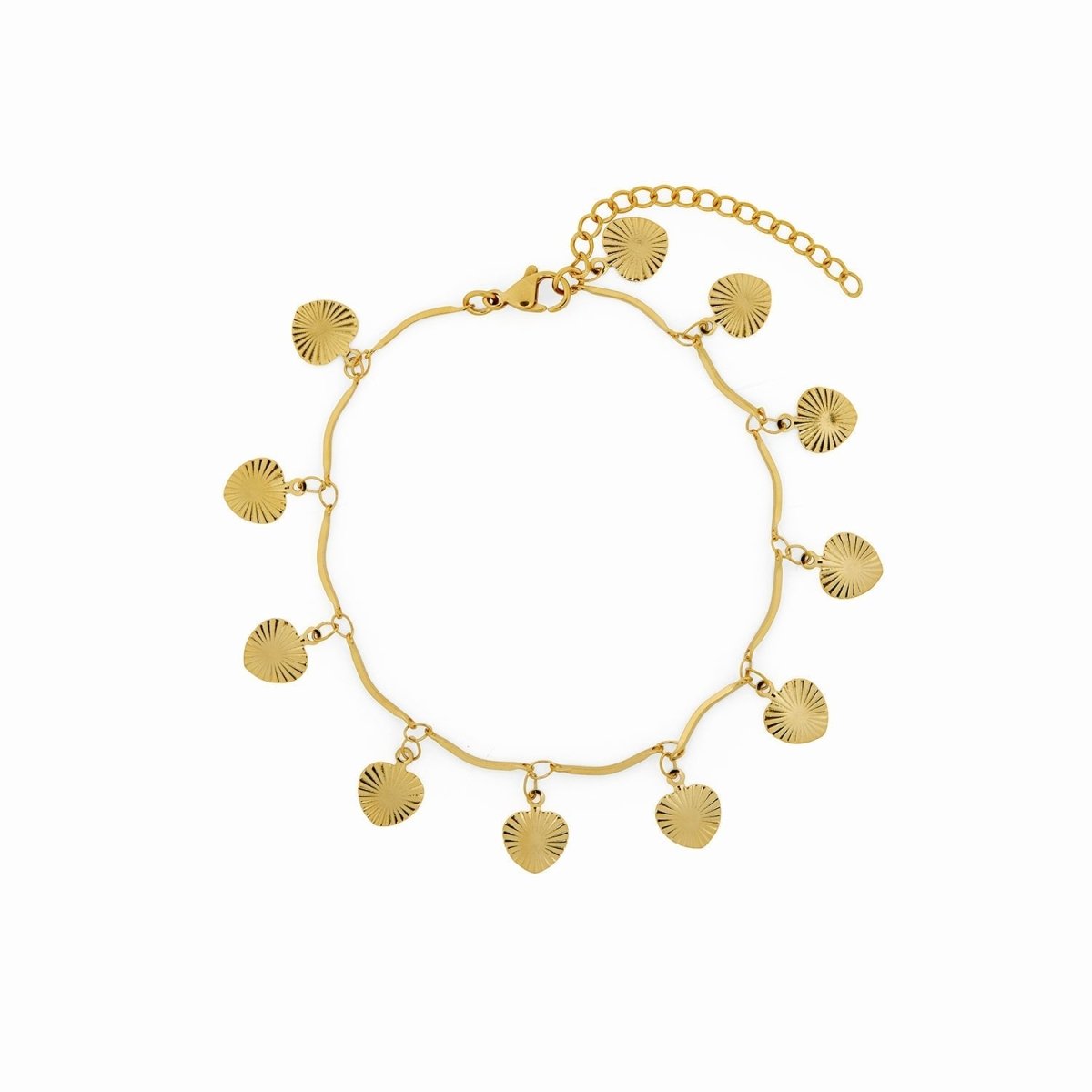 Shell Anklet Plated in 18K Gold