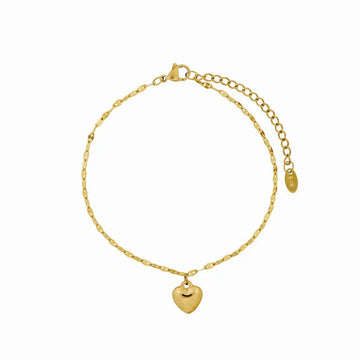 Love Anklet Plated in 18K Gold